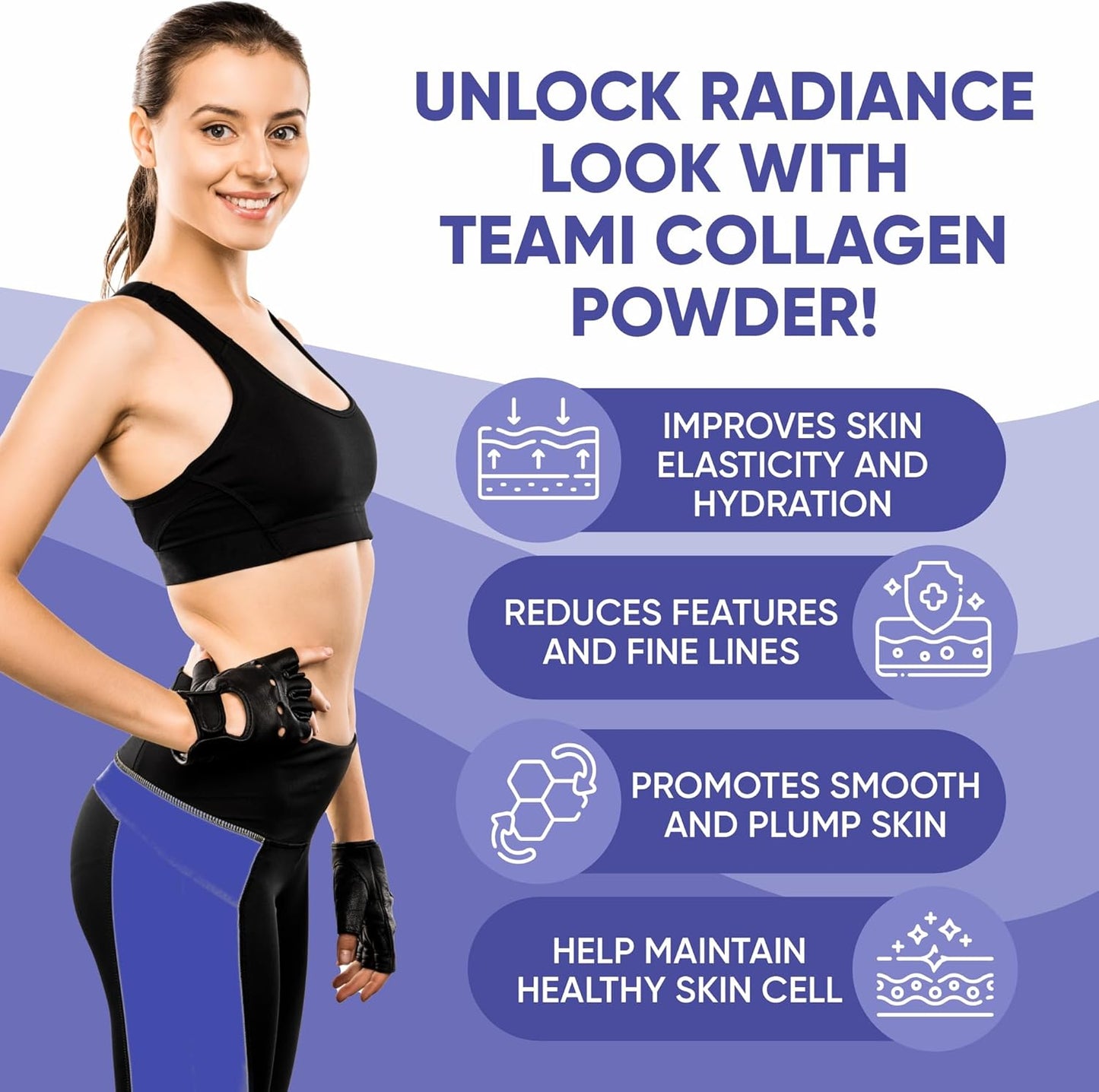 Multi Collagen Peptides Powder for Skin, Hair, Nail & Joint Support | Teami Marine Collagen Powder for Women & Men | Butterfly colageno hidrolizado | Delicious Taste | 10g per Serving - BoostGo Australia