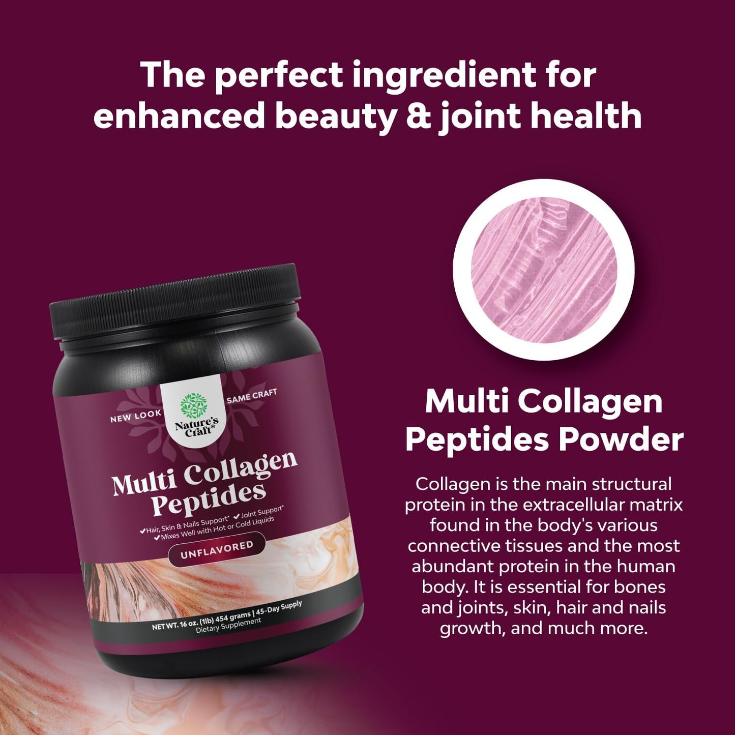 Multi Collagen Protein Powder Bundle for Women and Men - Hair Skin Nails Vitamins, Vitamin B Complex, Immune Support, Mood Boost, Memory and Brain Supplement