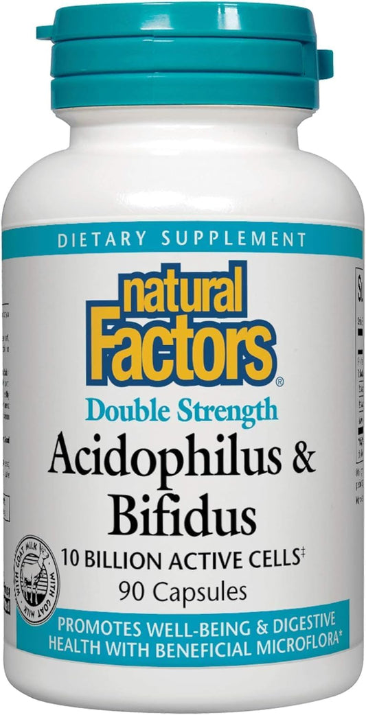 Multi-Pack Natural Factors Acidophilus & Bifidus Capsules - 90 Count