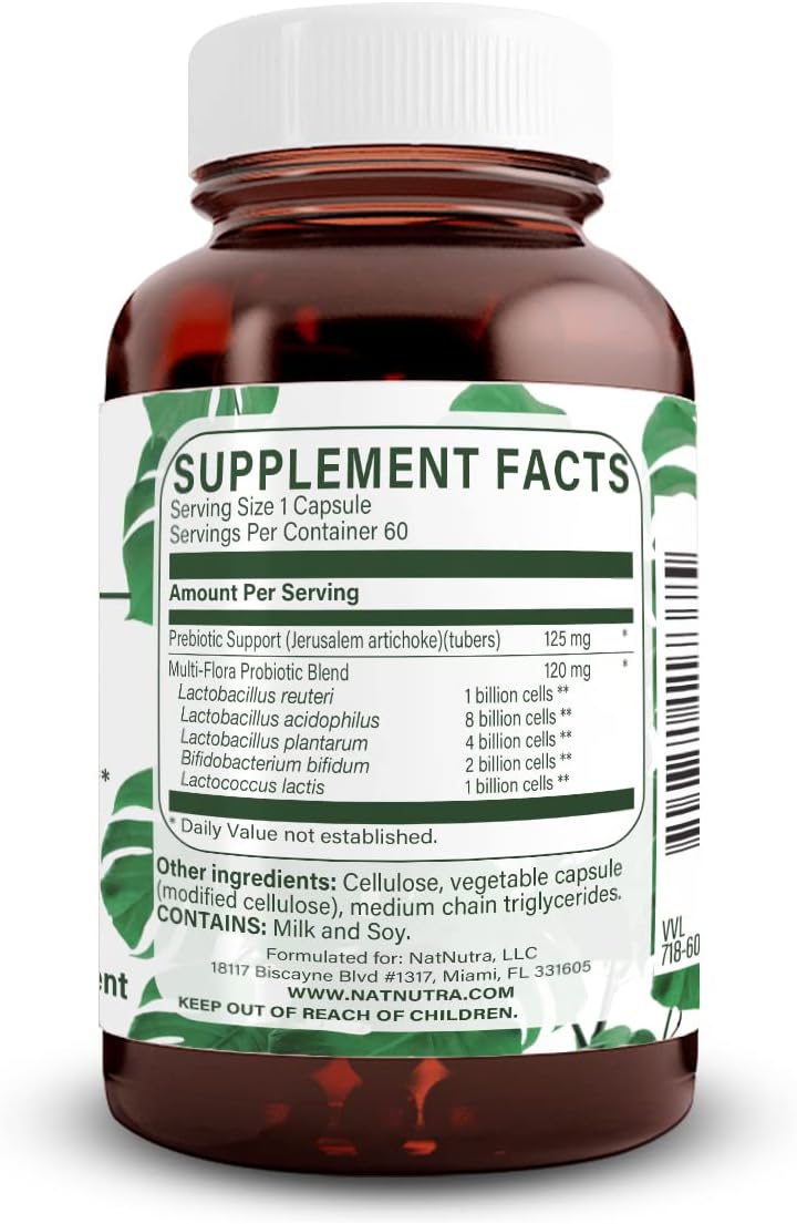 Multi-Strain Ultimate Flora Probiotic Capsules for Women and Men, Supports Digestion and Immune System, Lactobacillus and Acidophilus, 60 Count