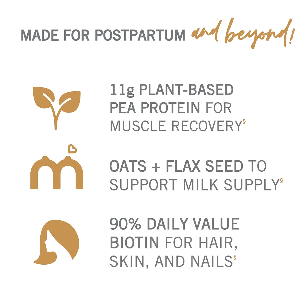 Munchkin® Milkmakers® Postnatal Recovery Protein Powder - Pea Protein, Lactation & Biotin for Postpartum Support - Vanilla - 5 Count