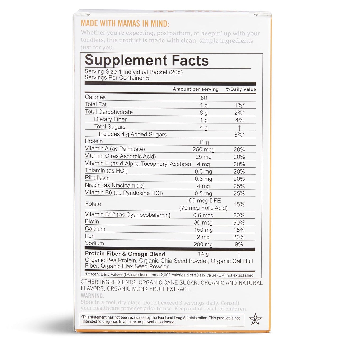 Munchkin® Milkmakers® Postnatal Recovery Protein Powder - Pea Protein, Lactation & Biotin for Postpartum Support - Vanilla - 5 Count