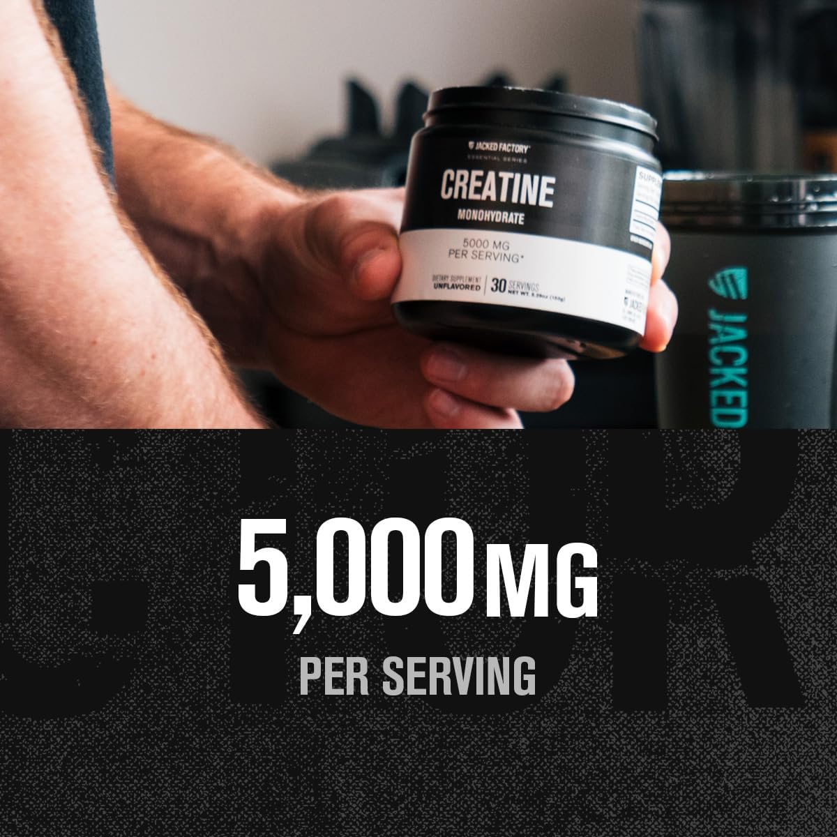 Muscle-Building Combo: Jacked Factory Nitrosurge Pre Workout with Creatine + Creatine Monohydrate Powder (30 Servings Each)