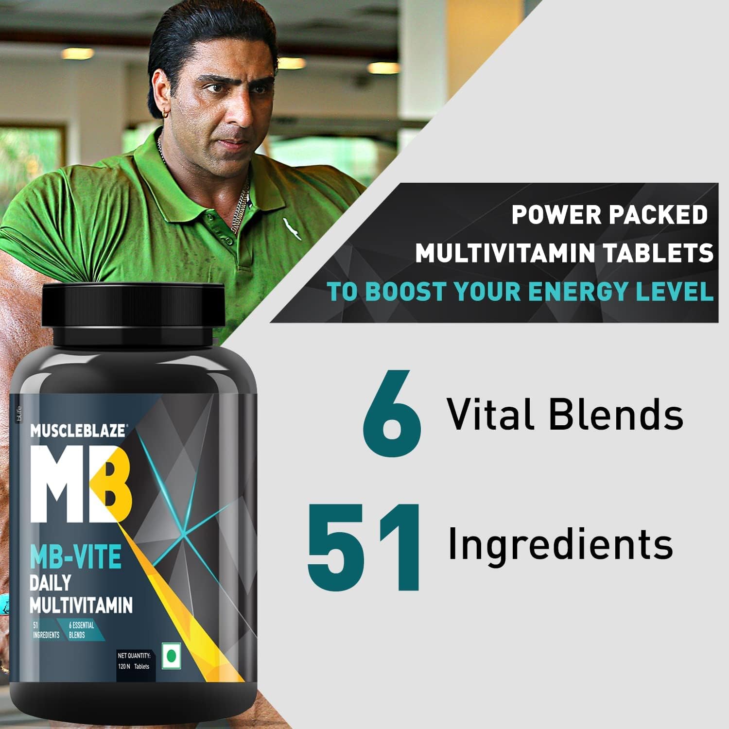 MuscleblazeS Mb-Vite Multivitamin for Men - 120 Tablets | Daily Men's Health Supplement