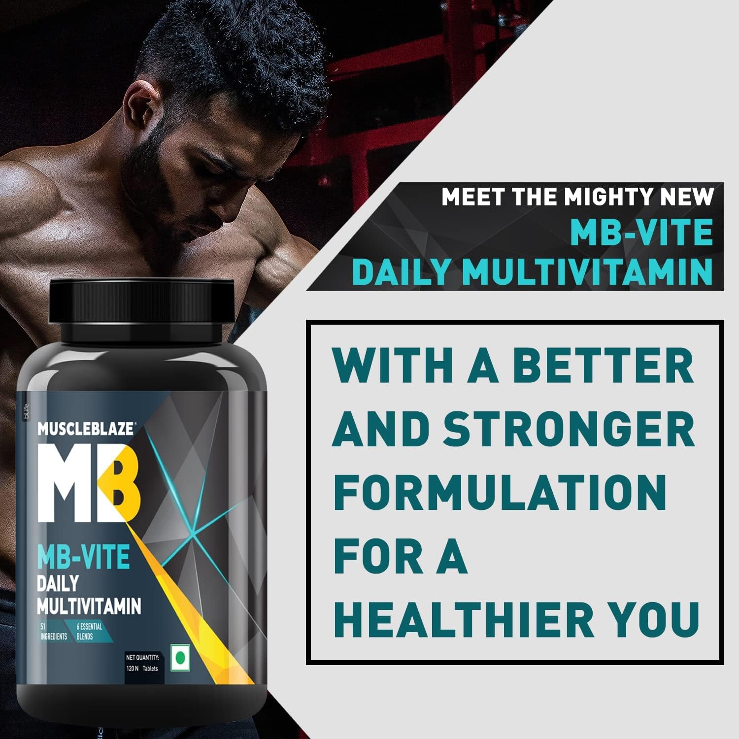 MuscleblazeS Mb-Vite Multivitamin for Men - 120 Tablets | Daily Men's Health Supplement