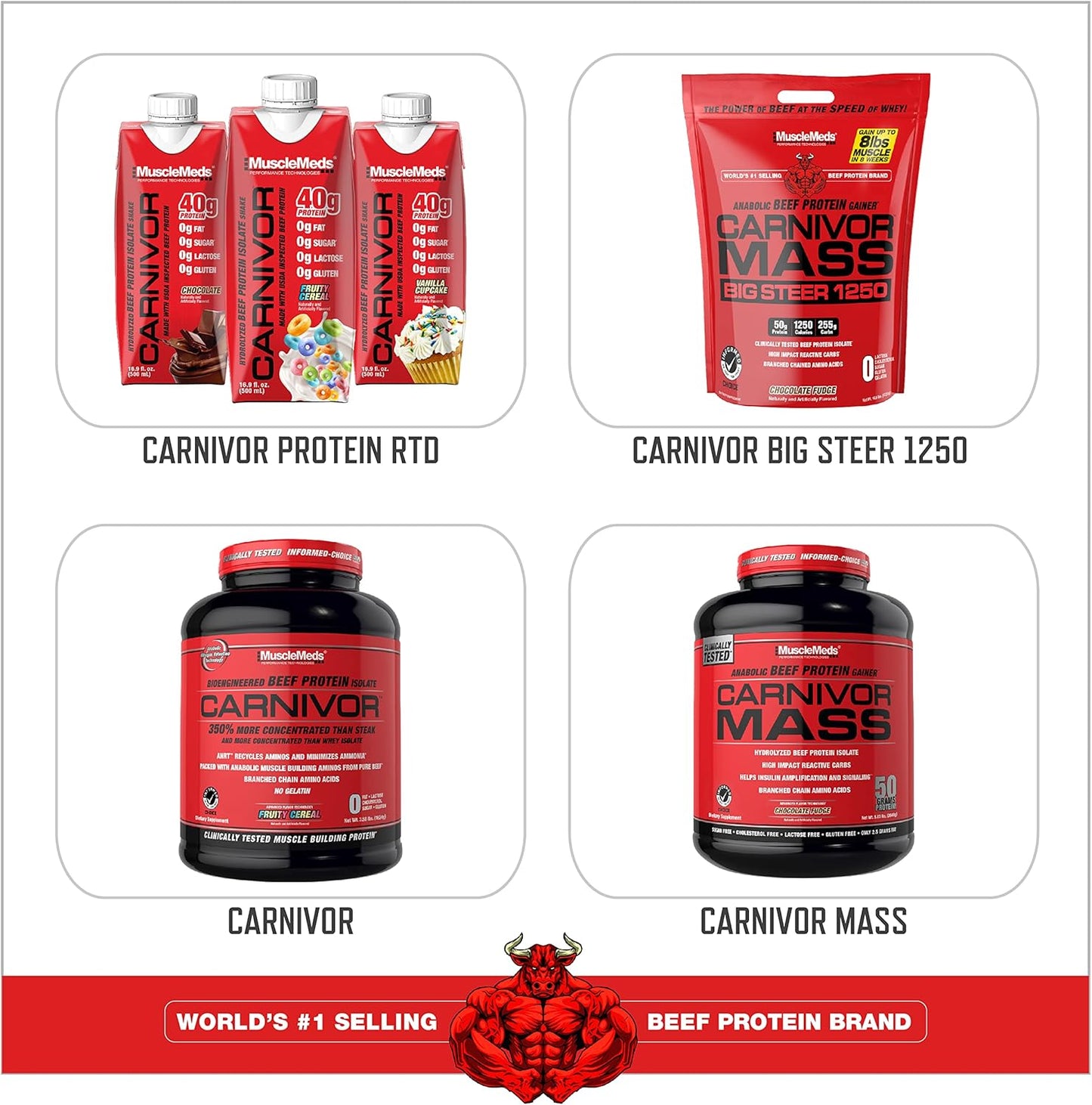 MuscleMeds Carnivor Vanilla Caramel Protein Powder 1.95 lb - Light Brown