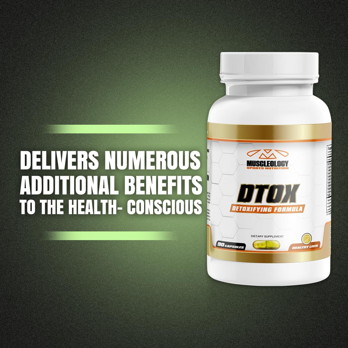 MUSCLEOLOGY Dtox: Liver and Kidney Support Supplement for Detoxification and Health