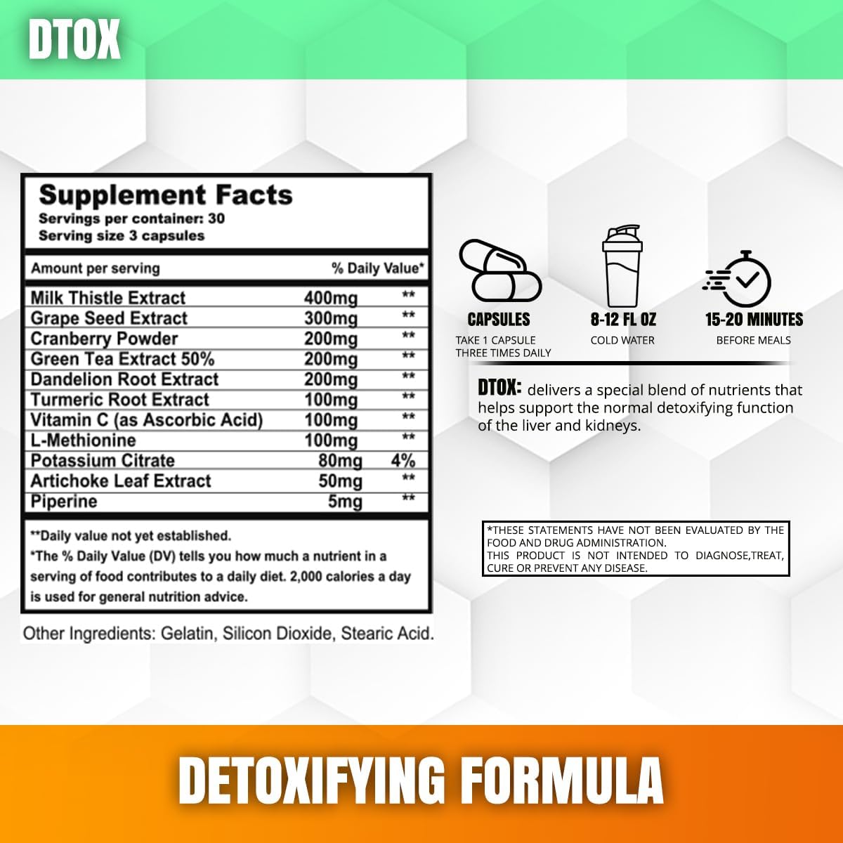 MUSCLEOLOGY Dtox: Liver and Kidney Support Supplement for Detoxification and Health