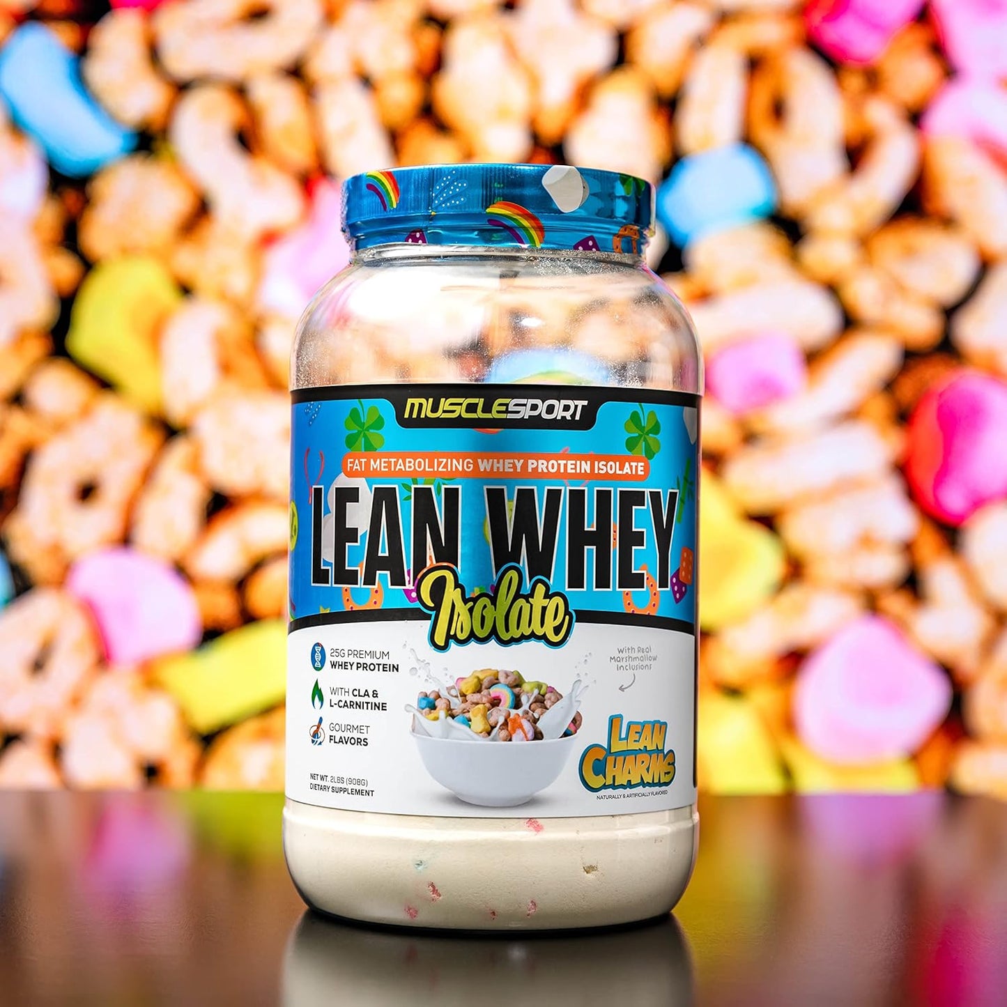 Musclesport Lean Whey Revolution™ Protein Powder - Low Calorie, Low Carb, Low Fat - 25g Protein per Scoop - Whey Protein Isolate - Lean Charms - Incredible Flavors