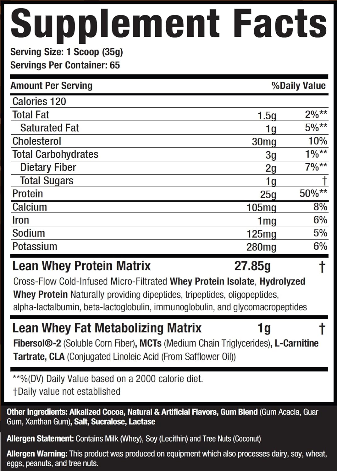 Musclesport Lean Whey Revolution™ Protein Powder - Whey Isolate, Low Calorie, Low Carb, Low Fat - 25g Protein - 5lb Chocolate Ice Cream Flavor