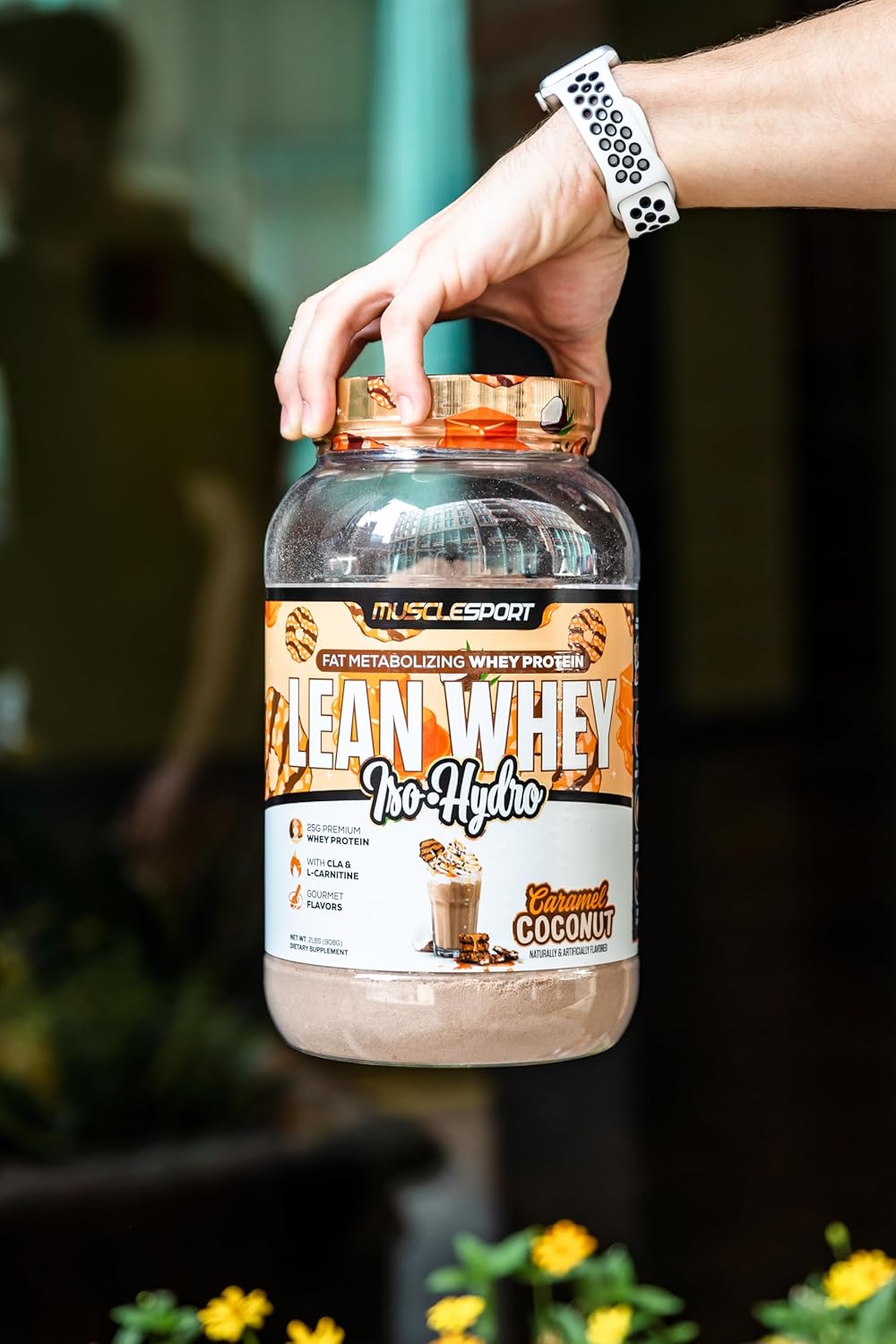Musclesport Lean Whey Revolution™ Protein Powder - Whey Isolate, Low Calorie, Low Carb, Low Fat, 25g Protein - Coconut Caramel Flavor (2LB)