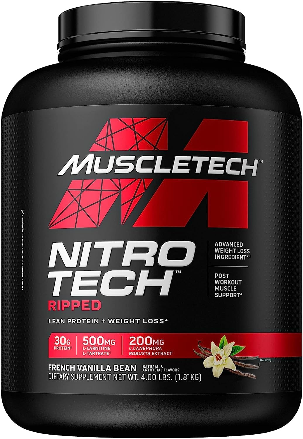 MuscleTech Nitro-Tech Ripped Lean Whey Protein Powder & Platinum Multivitamin Bundle for Men - Immune Support & Daily Workout Supplements