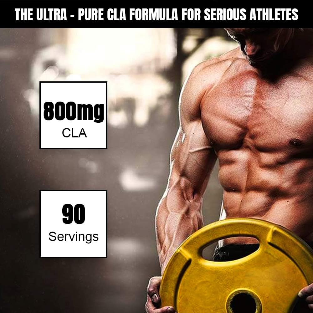 MuscleTech Platinum Ultra Pure CLA Supplements - 800mg Per Serving - Anti-Catabolic Support - Stimulant-Free - 90 Pills