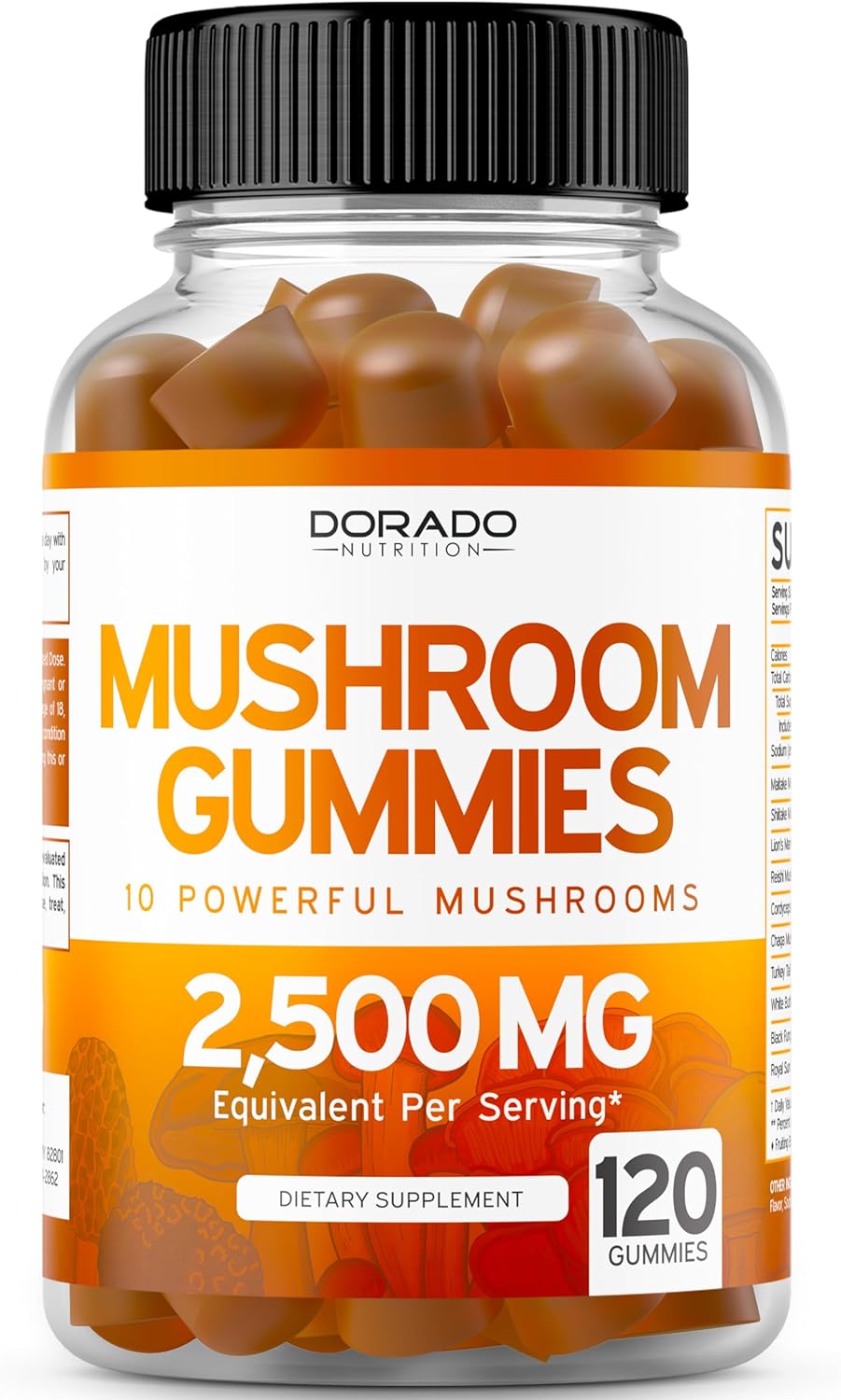 Mushroom Supplement Gummies Combo Pack - Glucosamine Chondroitin (60 ct) and Mushroom (120 ct) by DORADO NUTRITION
