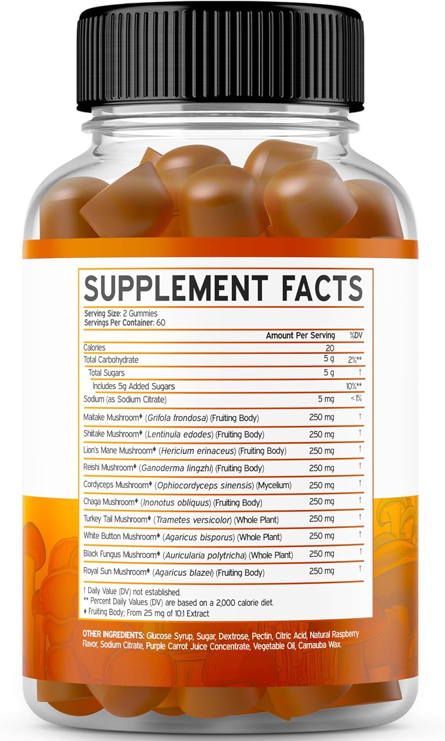 Mushroom Supplement Gummies Combo Pack - Glucosamine Chondroitin (60 ct) and Mushroom (120 ct) by DORADO NUTRITION