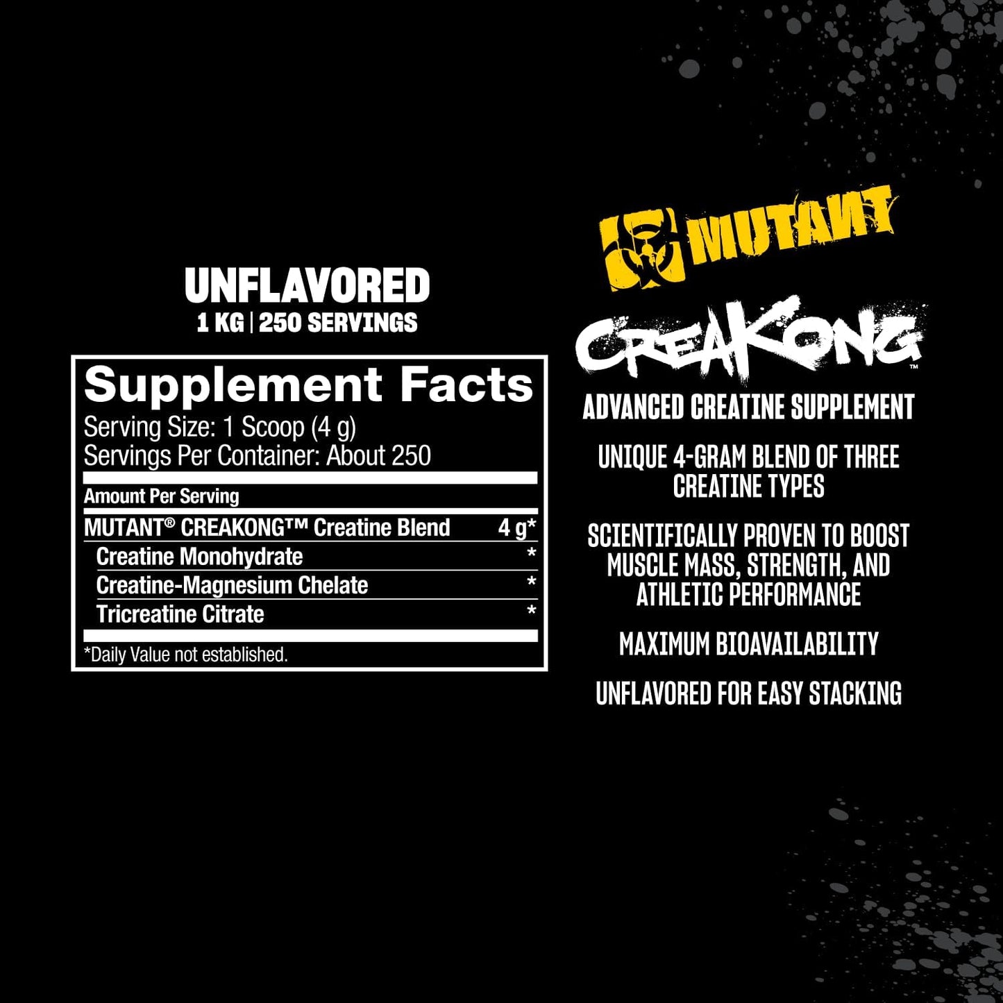 Mutant Creakong: Premium Creatine Supplement with Workout Boost Absorption Accelerator - 2.2 lbs