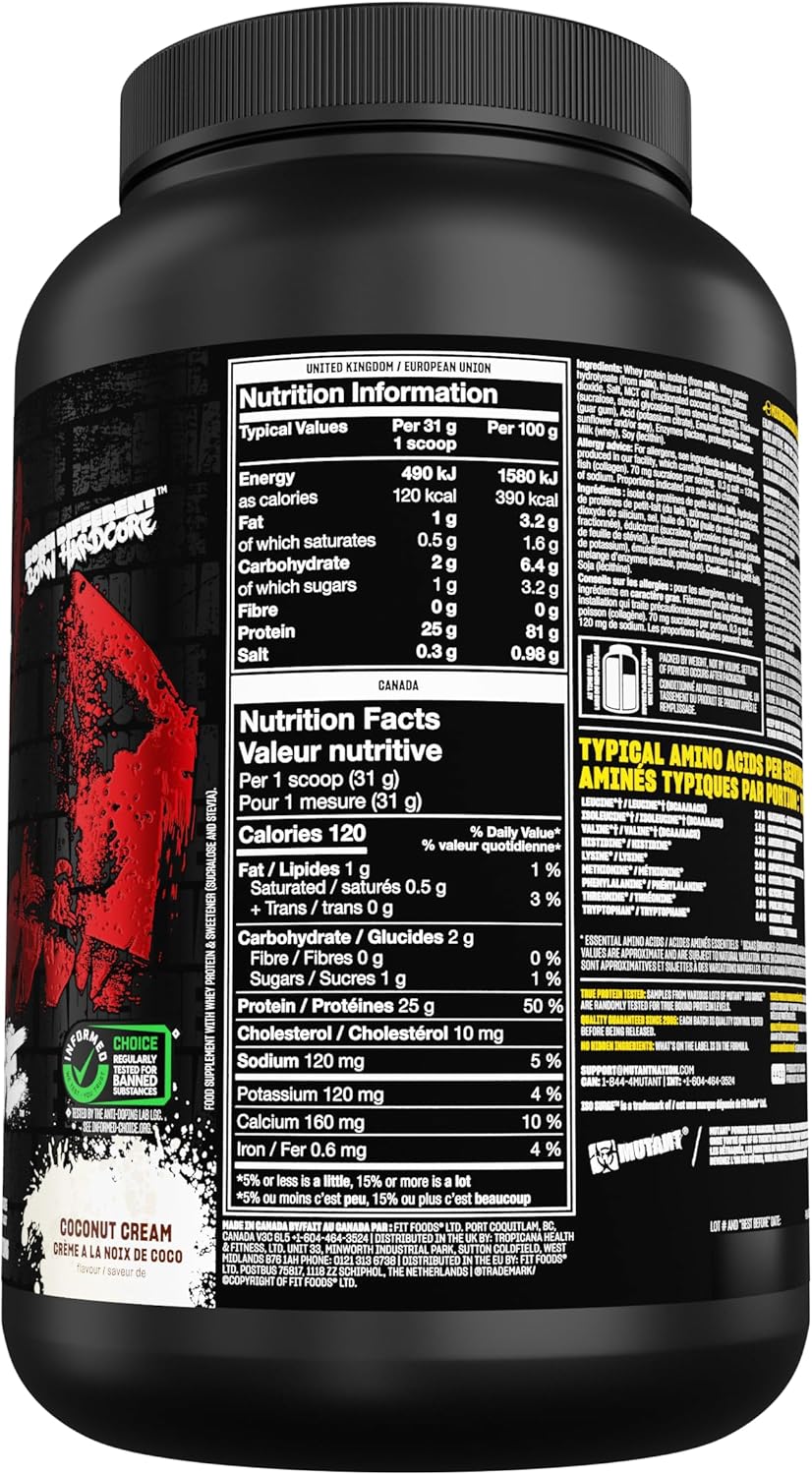 MUTANT ISO SURGE Coconut Cream Protein Powder, 1.6lb (727g) - Pack of 1