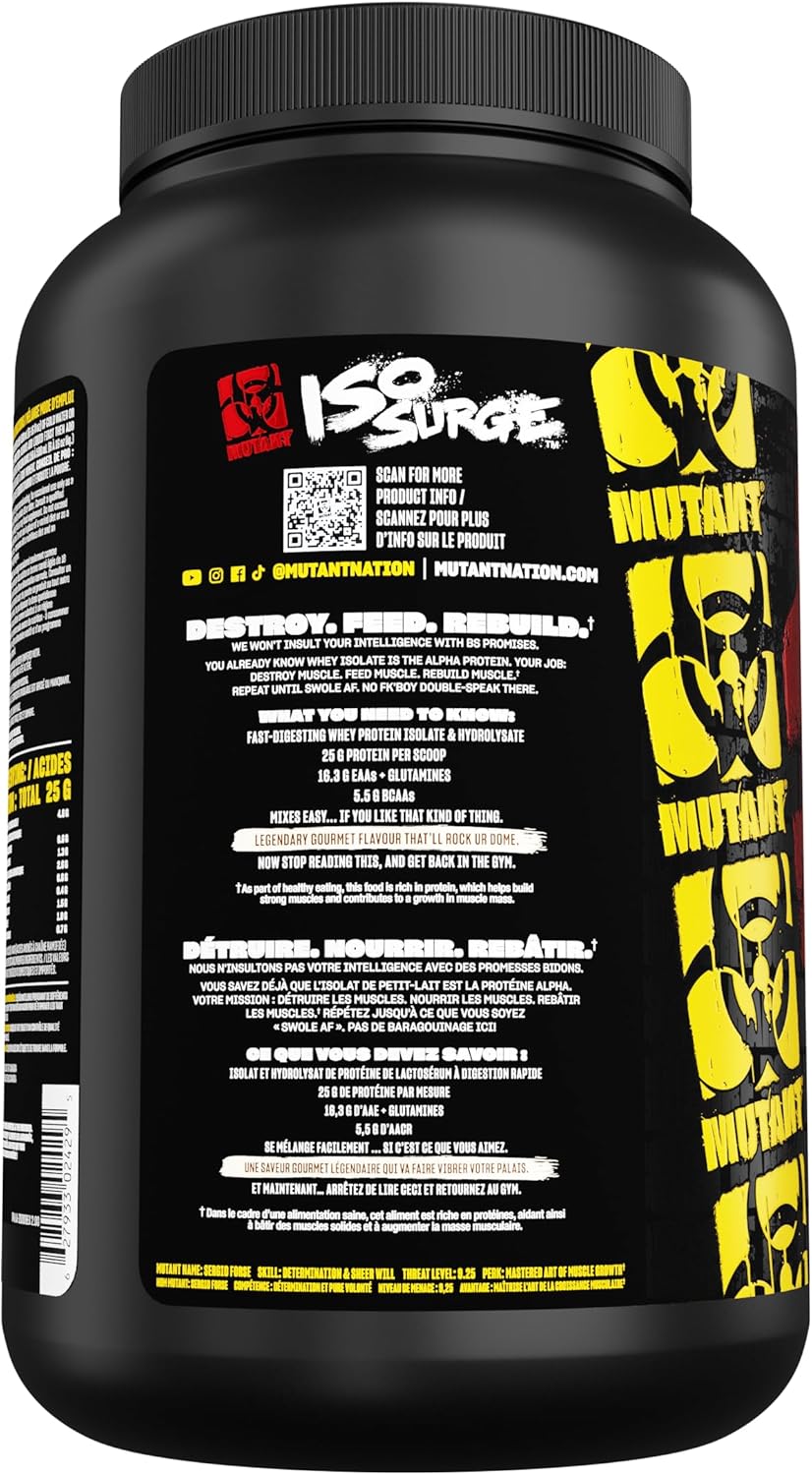 MUTANT ISO SURGE Coconut Cream Protein Powder, 1.6lb (727g) - Pack of 1