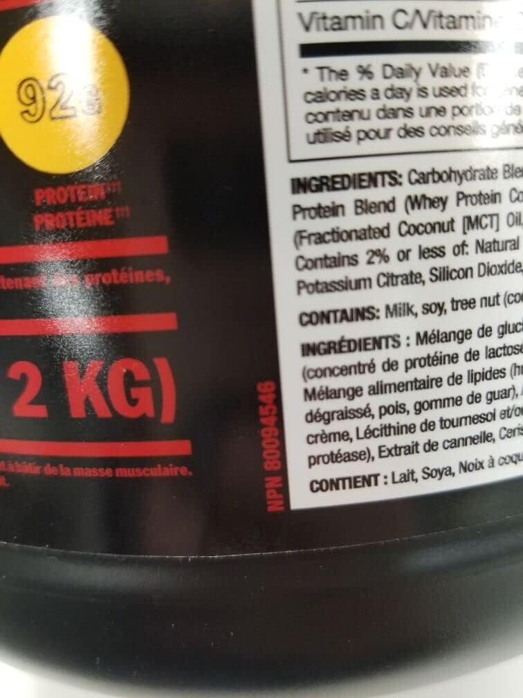 Mutant Mass Extreme Gainer Whey Protein Powder for Muscle Growth, High-Calorie Clean Nutrition (Jacked Berry Blast, 6 lbs)