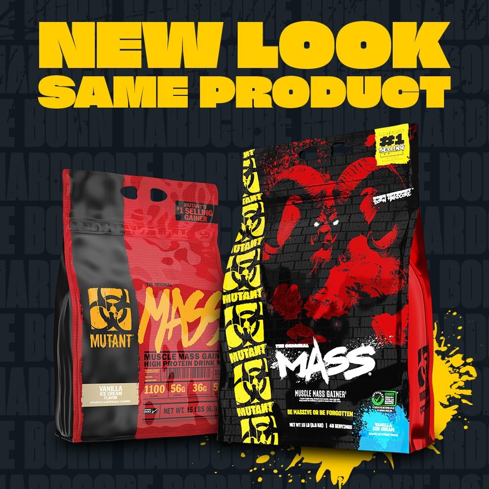 Mutant Mass Weight Gainer Protein Powder - Ultimate Mass Builder for Men - 15lb Triple Chocolate Flavor