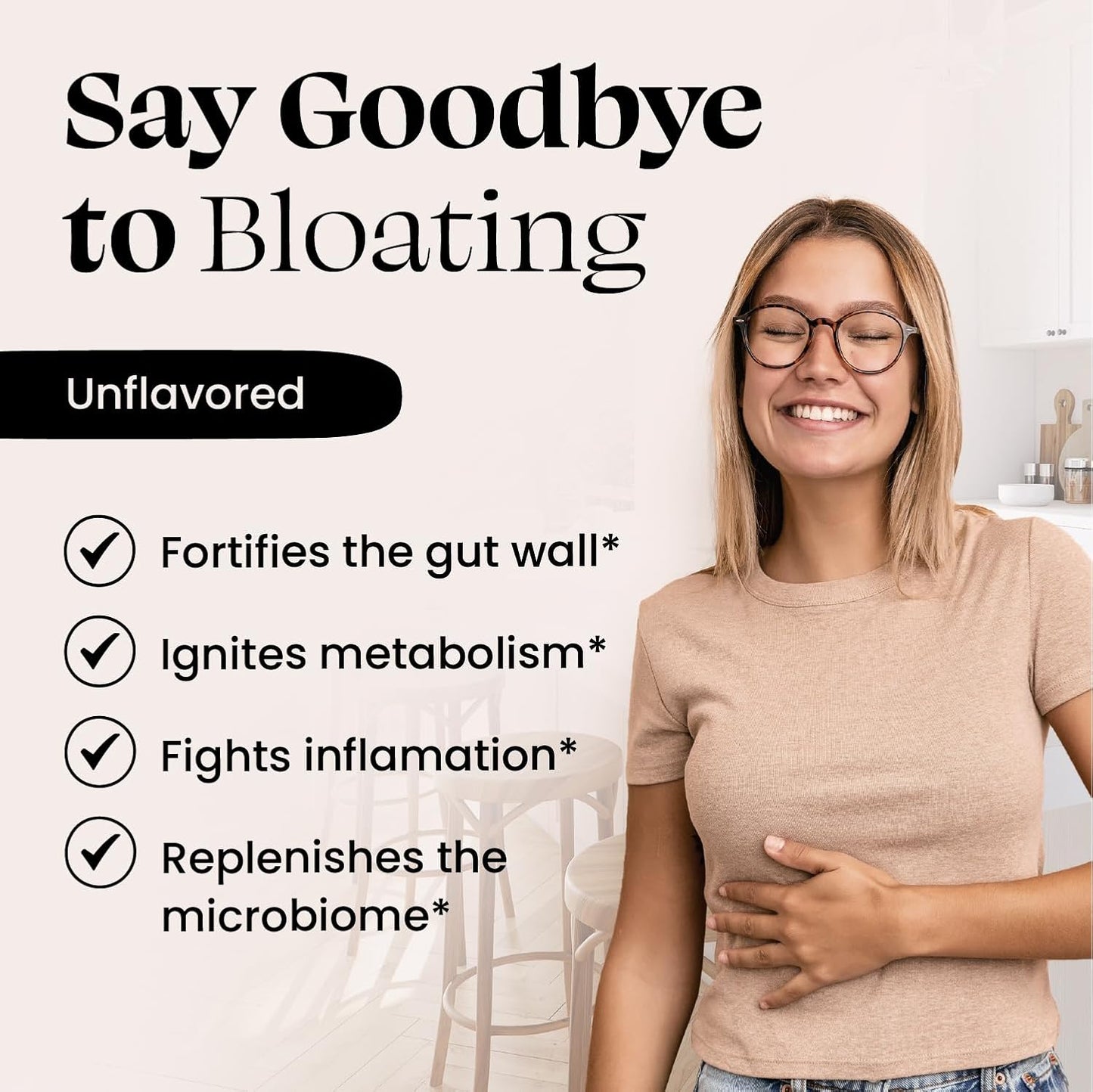 MUUU Bovine Colostrum Supplement Powder for Gut Health, Immune Support, Hair, Skin, Nails - Unflavored, 120 Servings