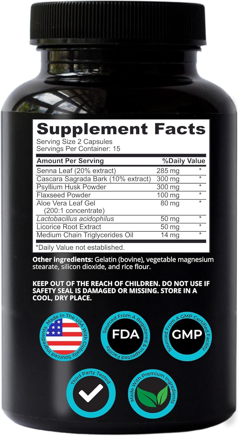 Mybari 15 Day Cleanse for Gut and Colon Support - Advanced Detox for Men & Women - Non-GMO - 30 Capsules