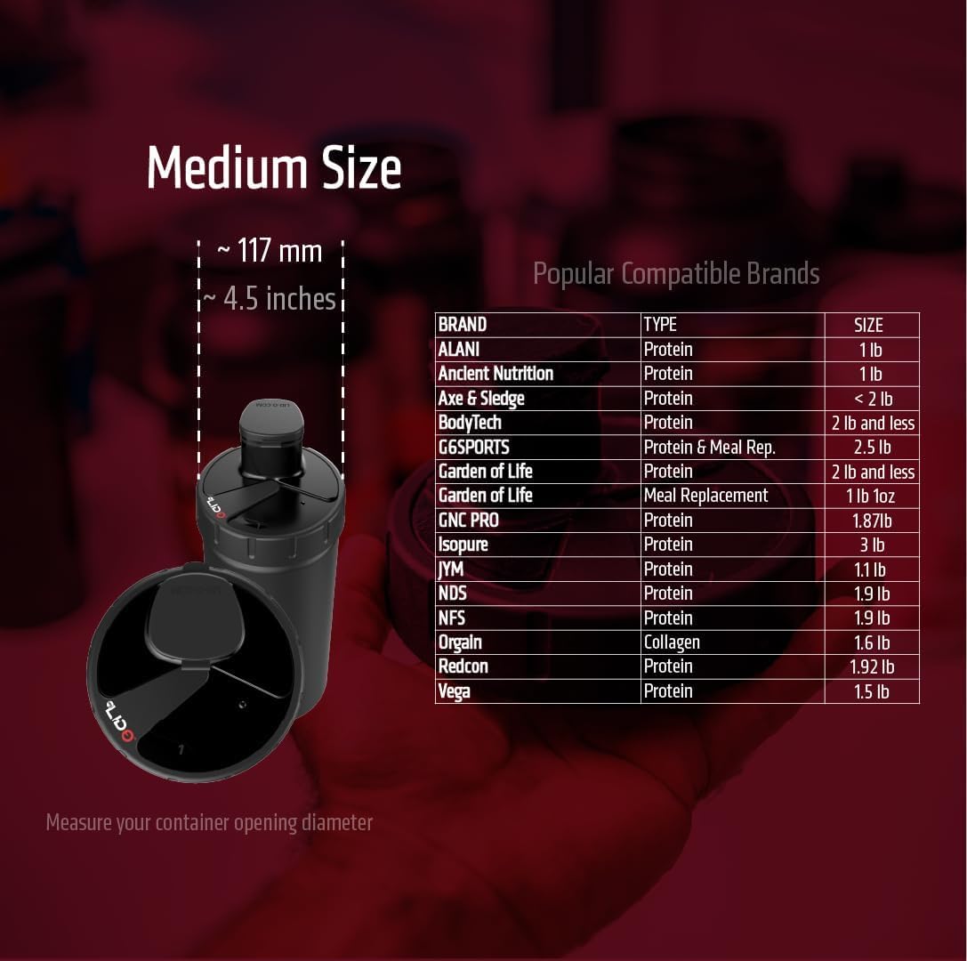 Mylido Medium and Large Protein Dispenser Set - Convenient Storage Solution