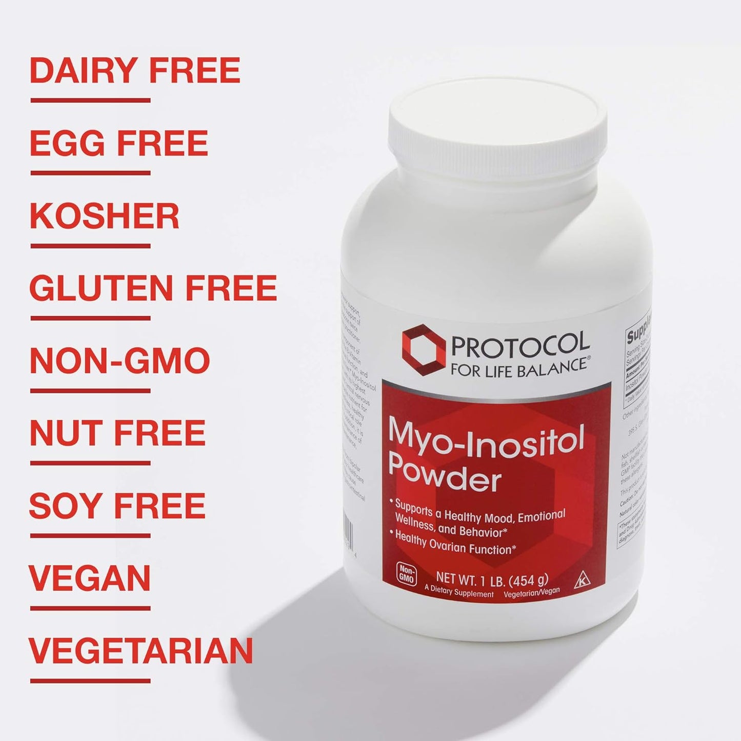 Myo-Inositol Powder - Promotes Healthy Mood, Emotional Wellness, and Ovarian Function - Energy Boost and Sleep Support - 1lb (454g)