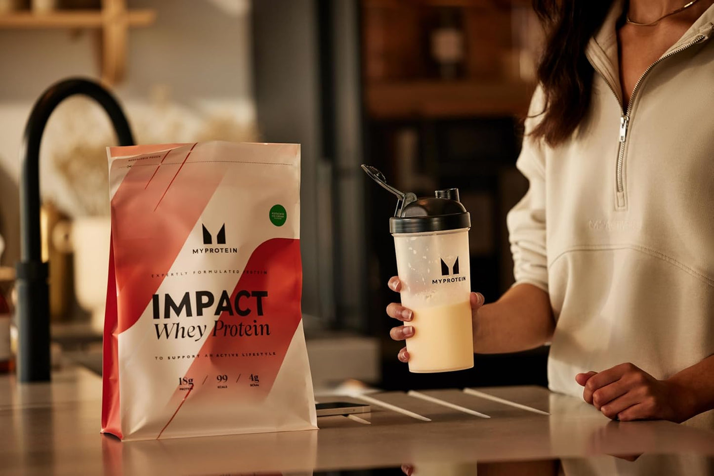 Myprotein Impact Whey Protein Powder, Chocolate Milkshake Flavor, 2.2 Lbs - 30 Servings, 22g Protein & 5g BCAA Per Serving, Muscle Strength & Recovery, Gluten Free - BoostGo Australia