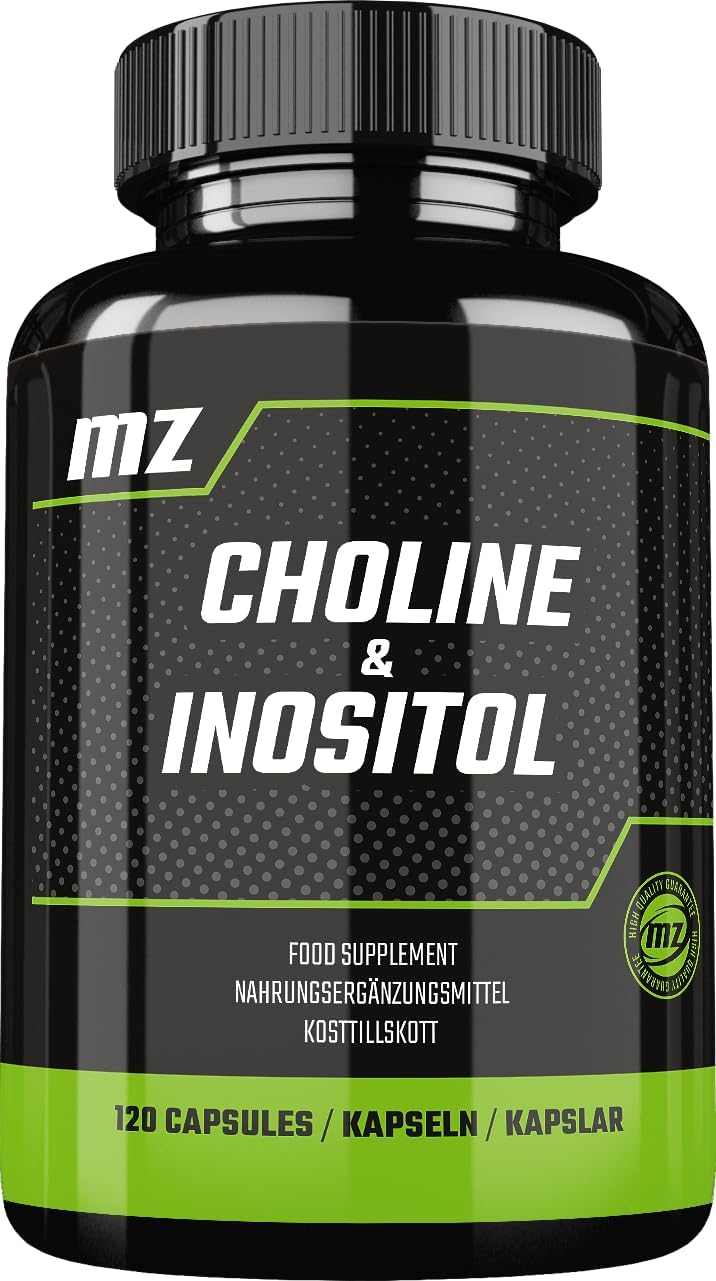 MZ Choline and Inositol 1200 mg - 120 Capsules - 2 Months Supply - Mind Clarity & Relaxation Supplement