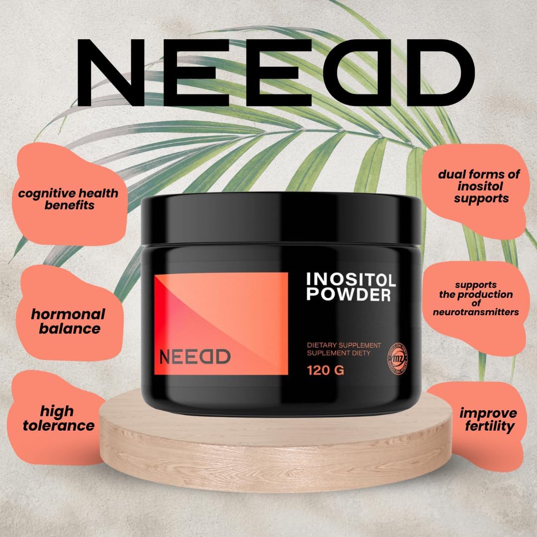 MZ Myo-Inositol + D-Chiro-Inositol Powder - 120g - 2000mg per Serving - Vegan, Additive-Free - 60 Servings