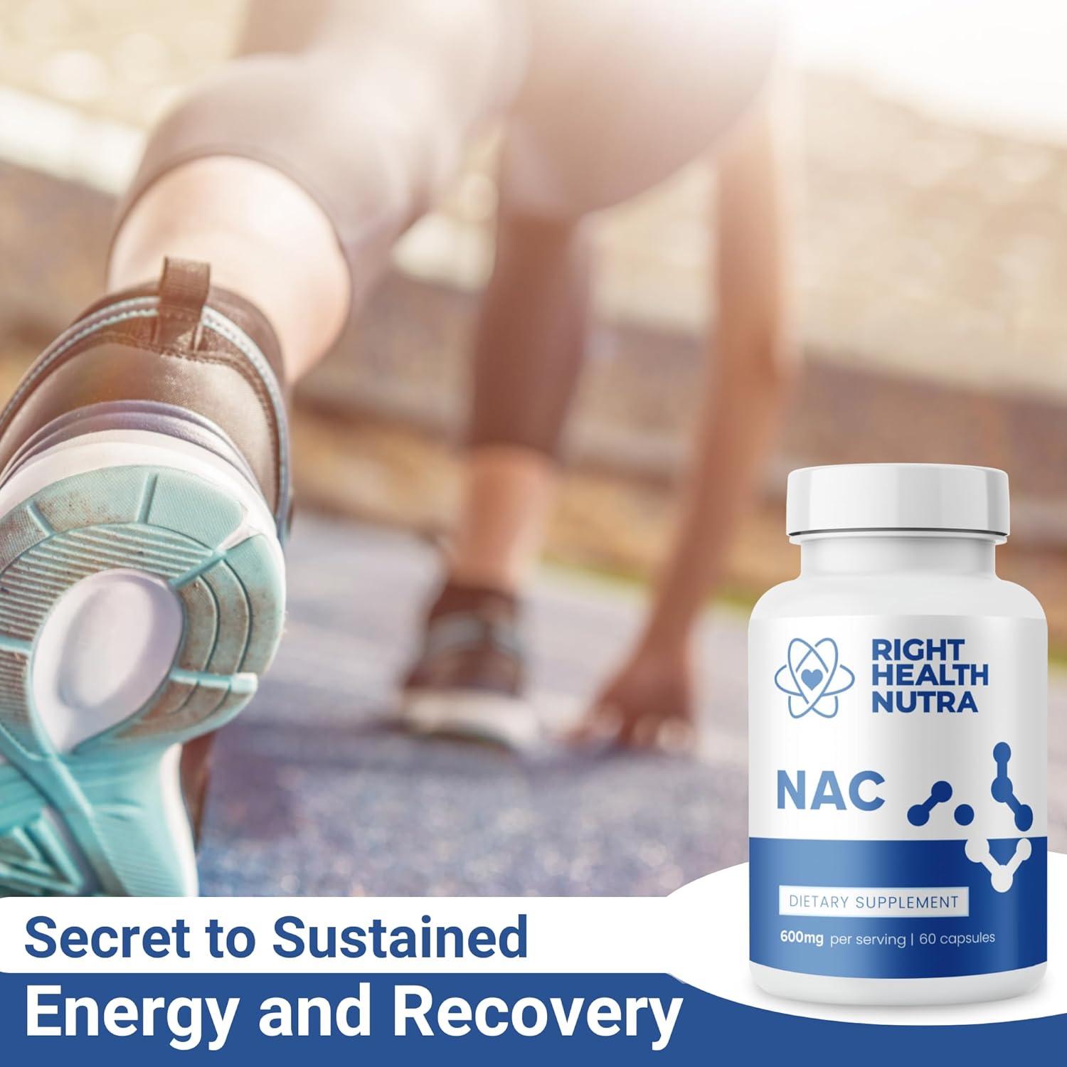 N-Acetyl Cysteine Antioxidant Supplement 600mg - 60 Capsules for Liver Care & Immunity - Gluten-Free - Boosts Glutathione