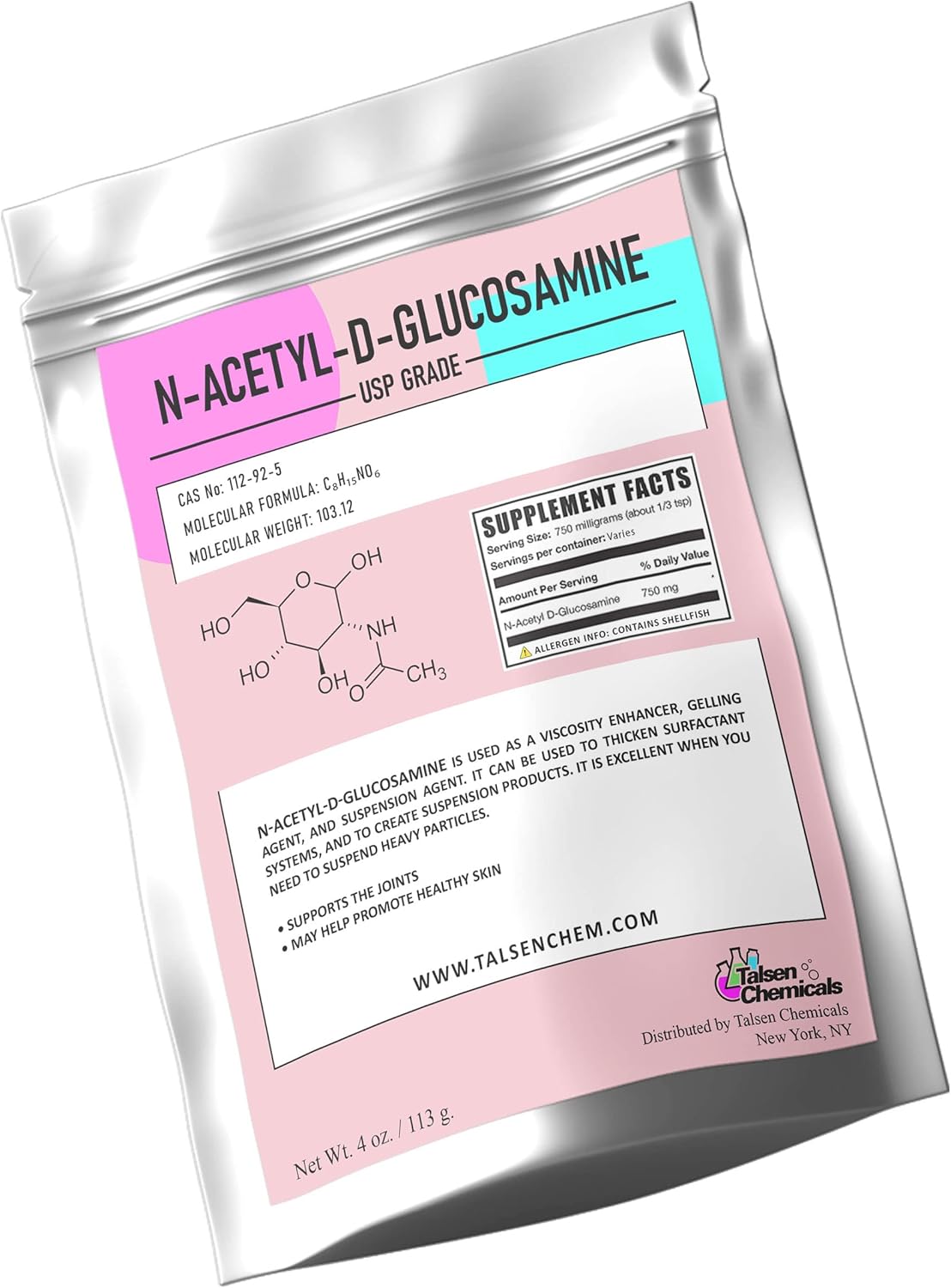 N-Acetyl D-Glucosamine Powder for Joint Health and Cartilage Support - 8oz (226g)