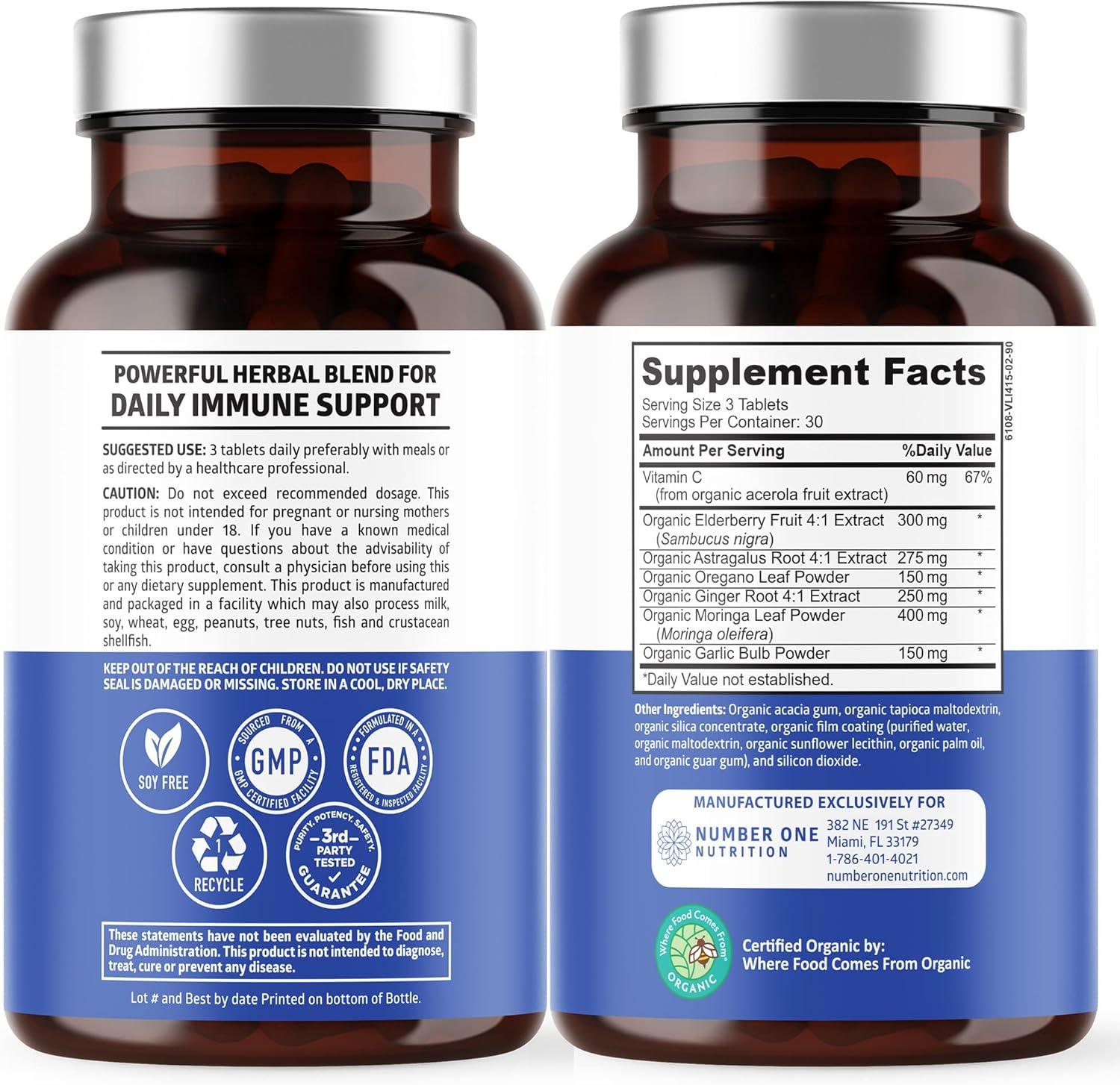 N1N Premium Elderberry Immune Support Supplement Bundle - 10 Potent Ingredients, 7 in 1 Formula - USDA Organic - 2 Pack