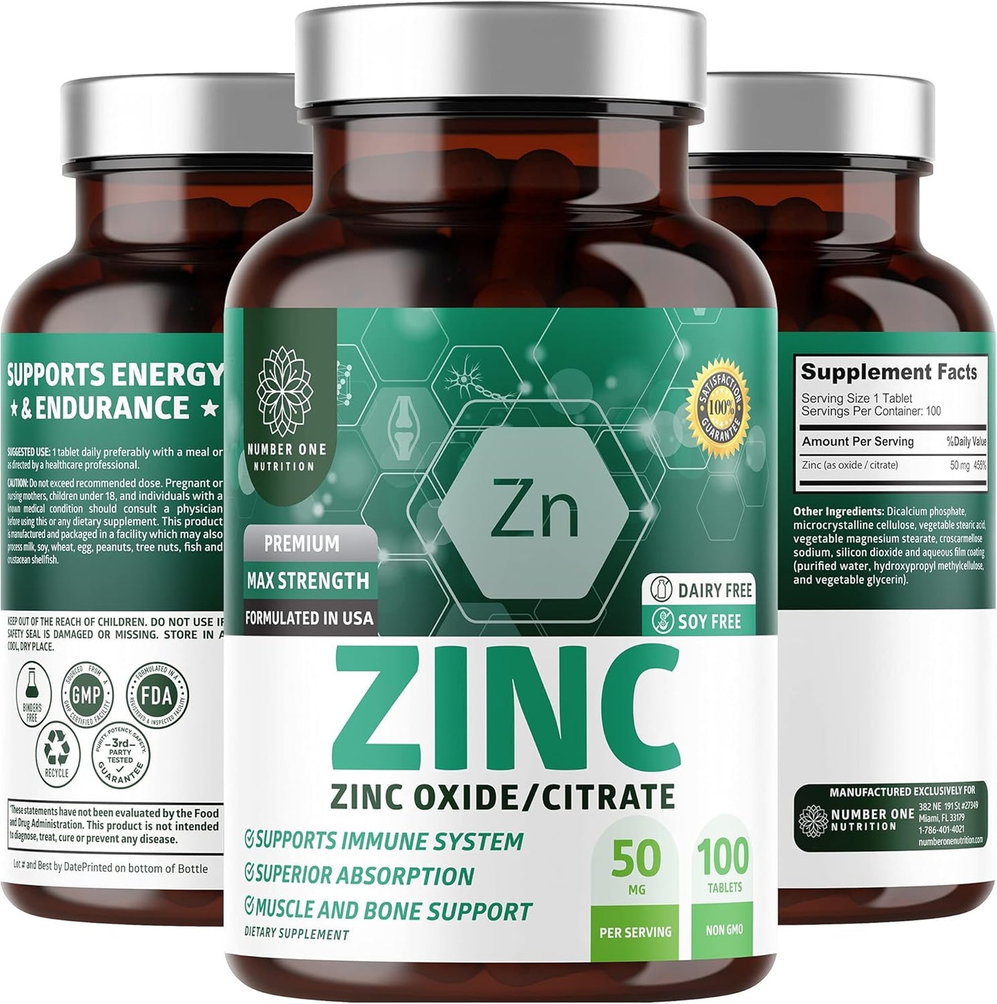 N1N Premium Super Fruits & Veggies Supplement with Aloe Vera, Vitamins, and Zinc 50mg - 2 Pack Bundle