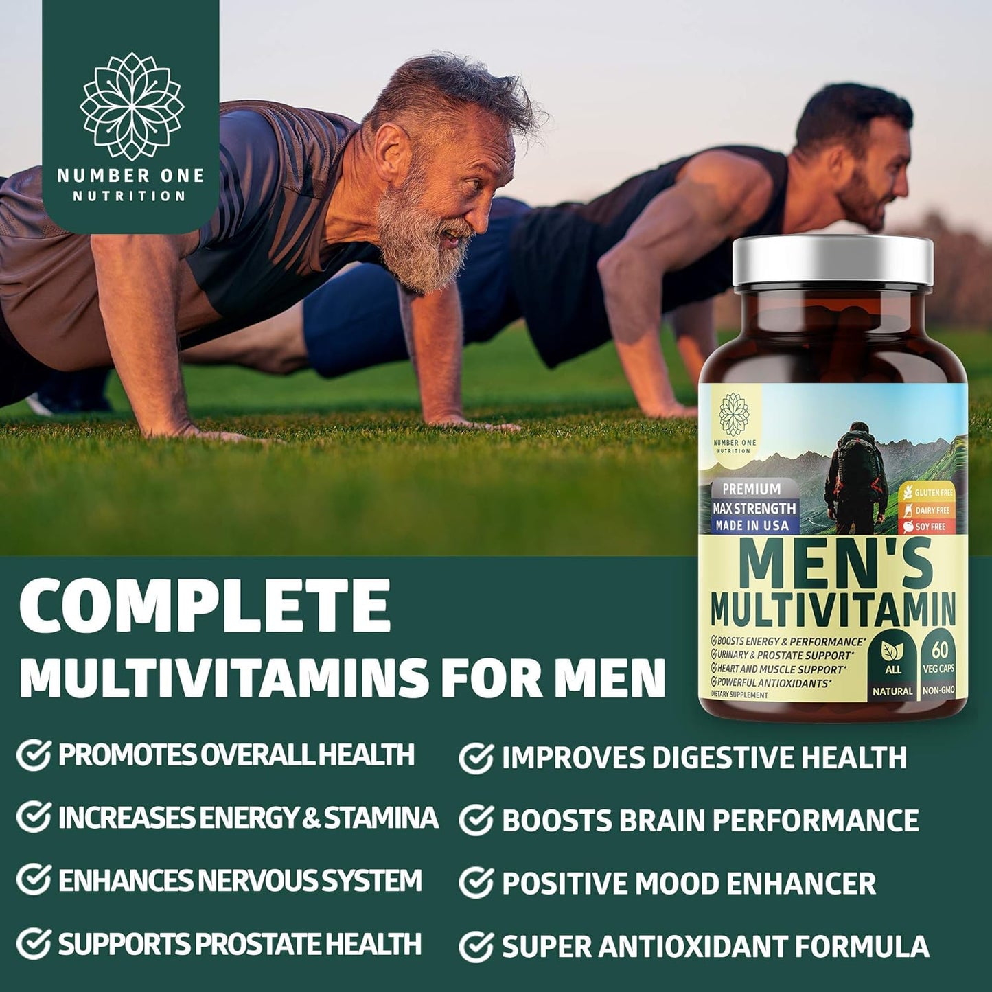 N1N Premium Uric Acid Support & Men's Multivitamins - Natural Energy & Prostate Health - 2 Pack Bundle - BoostGo Australia