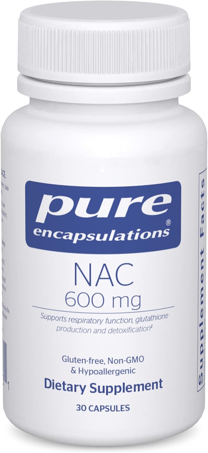 NAC 600mg Supplement for Lung, Immune, Liver Health - Antioxidant Support - 30 Capsules