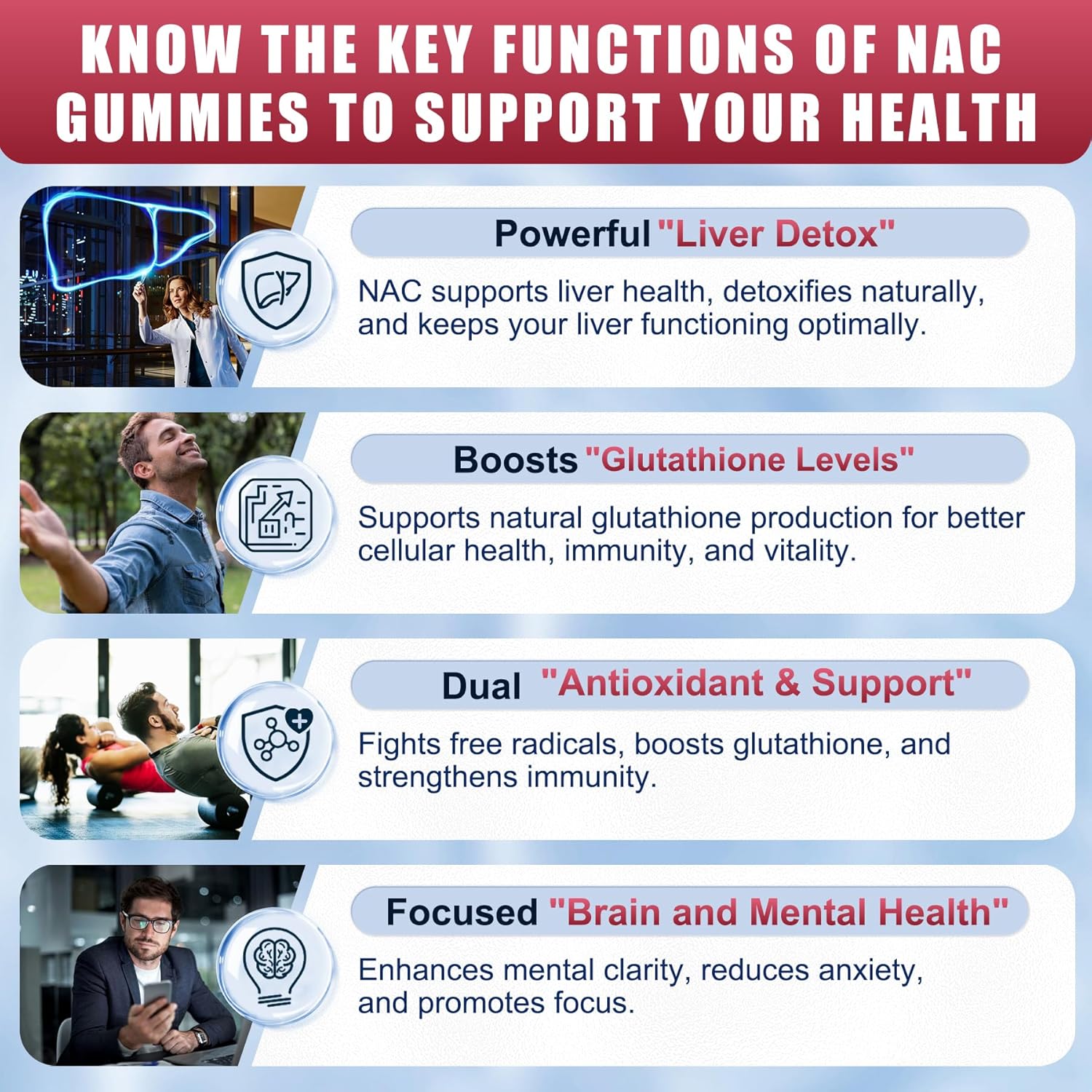 NAC Gummies with Vitamin C, Zinc, Elderberry for Respiratory & Liver Support - 600mg Antioxidant Gummies, Sugar-Free - 120 Ct