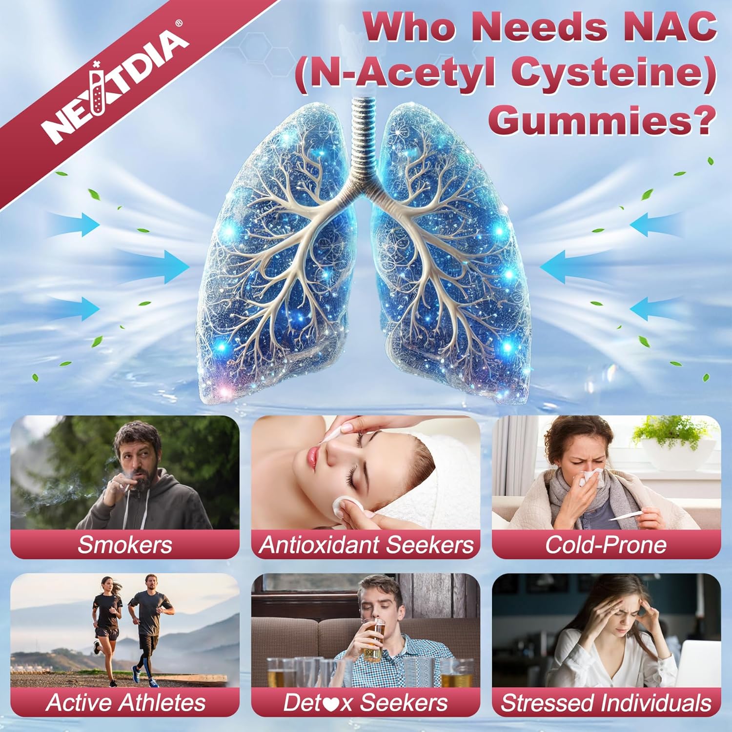 NAC Gummies with Vitamin C, Zinc, Elderberry for Respiratory & Liver Support - 600mg Antioxidant Gummies, Sugar-Free - 120 Ct