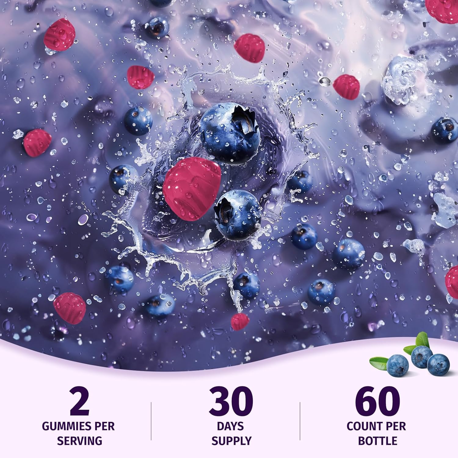 NAC Gummy Supplement with ALA, Zinc, Vitamin C & E for Immune Support - 1000mg, Blueberry Flavor - 60 Ct