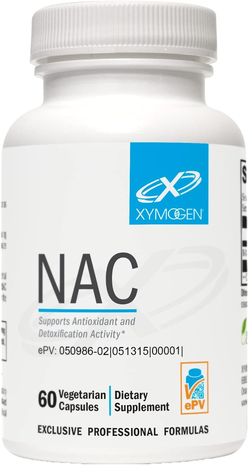 NAC N-Acetyl-Cysteine 600mg Capsules - Antioxidant & Liver Detox Support for Glutathione Synthesis - Non-GMO Supplement (60 Count)