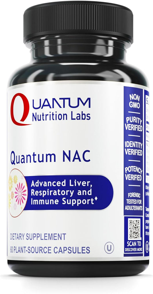 NAC Supplement for Liver & Immune Support - 300mg Per Capsule - 60 Vegetarian Capsules by Quantum Nutrition Labs
