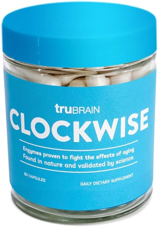 NAD Booster TruBrain Clockwise Supplement for Increased Energy, Anti Aging, and Cell Immunity with Nicotinamide