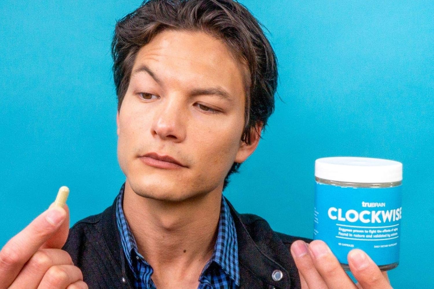 NAD Booster TruBrain Clockwise Supplement for Increased Energy, Anti Aging, and Cell Immunity with Nicotinamide