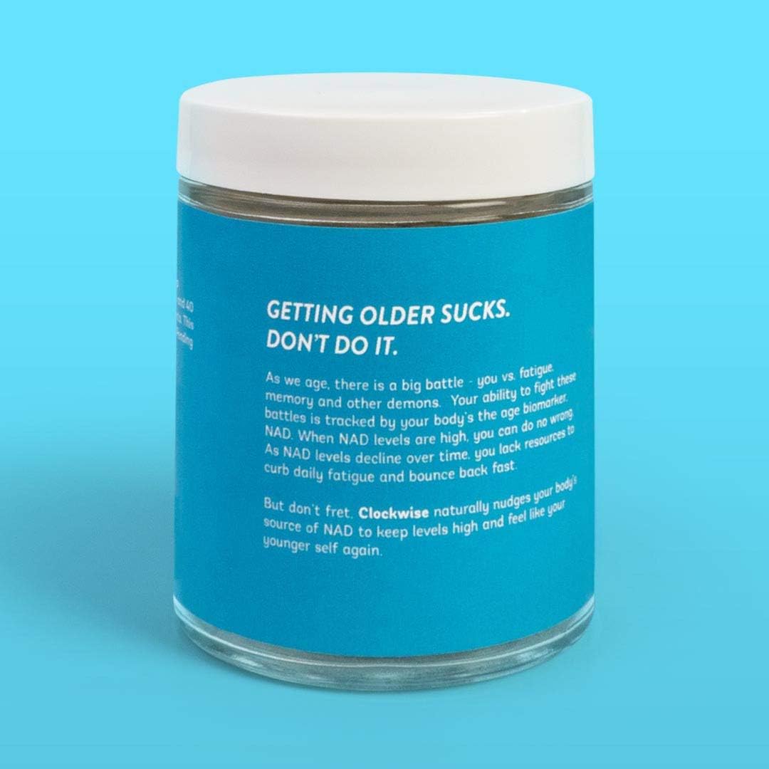 NAD Booster TruBrain Clockwise Supplement for Increased Energy, Anti Aging, and Cell Immunity with Nicotinamide