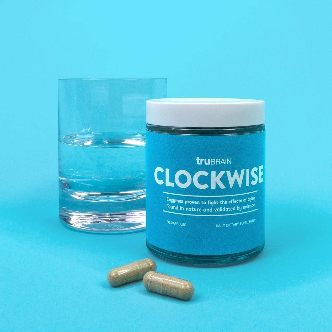 NAD Booster TruBrain Clockwise Supplement for Increased Energy, Anti Aging, and Cell Immunity with Nicotinamide