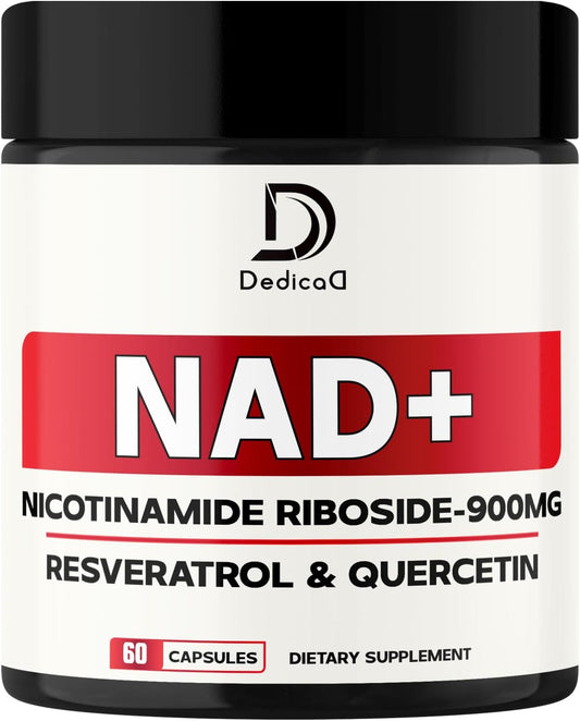 NAD Nicotinamide Riboside Supplement with Trans-Resveratrol and Quercetin for Cellular Energy, Vitality, and Healthy Aging - 60 Capsules - BoostGo Australia