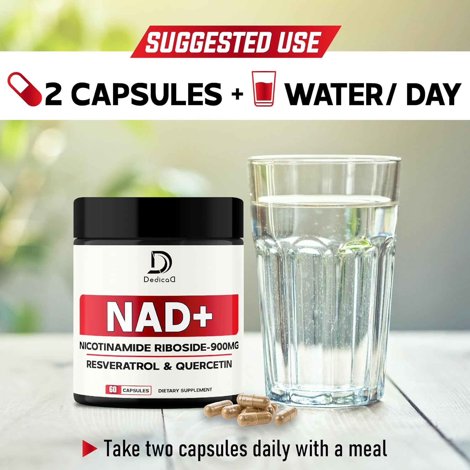 NAD Nicotinamide Riboside Supplement with Trans-Resveratrol and Quercetin for Cellular Energy, Vitality, and Healthy Aging - 60 Capsules - BoostGo Australia