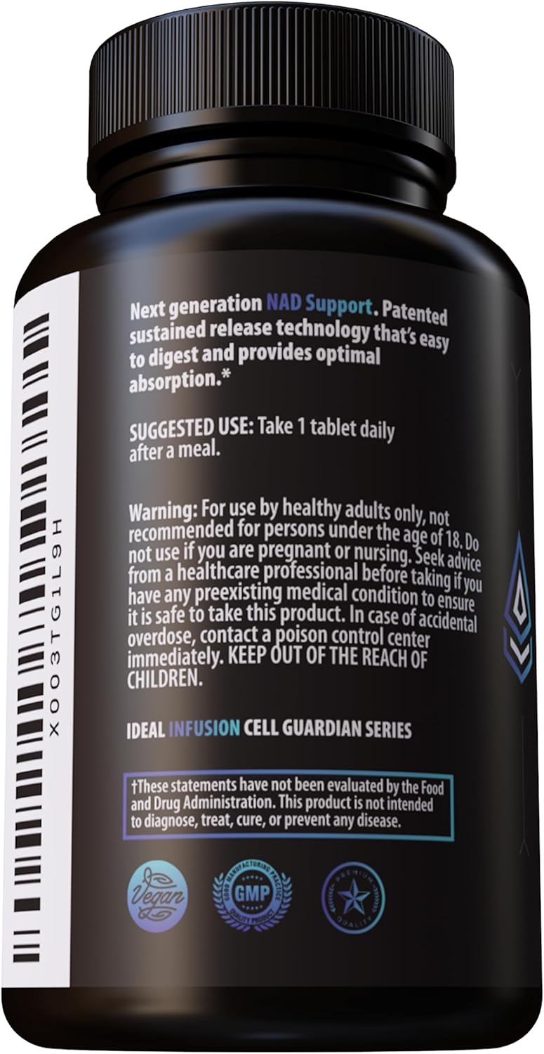 NAD & NR Biosynthesis Supplement for Cardiovascular Health & Muscle Vitality - Sustained Release Formula with ATP Boost (60 Servings)
