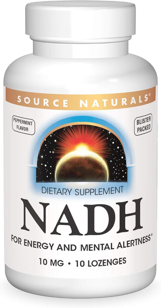 NADH 10mg Tablets for Energy and Mental Alertness Boost - Source Naturals